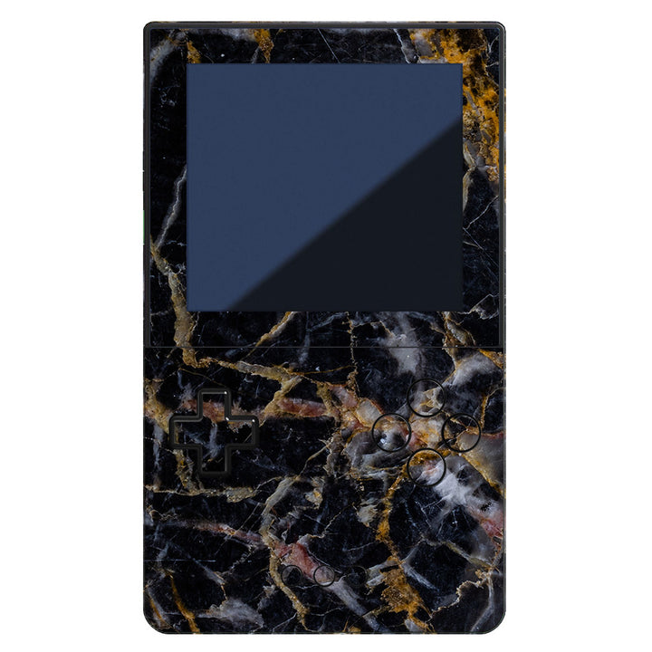 Analogue Pocket Marble Series Black Gold Skin