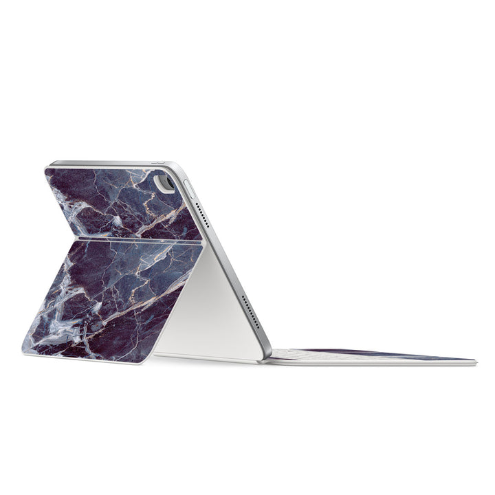 Magic Keyboard Folio for iPad (Gen 10) Marble Series Dark Blue Skin