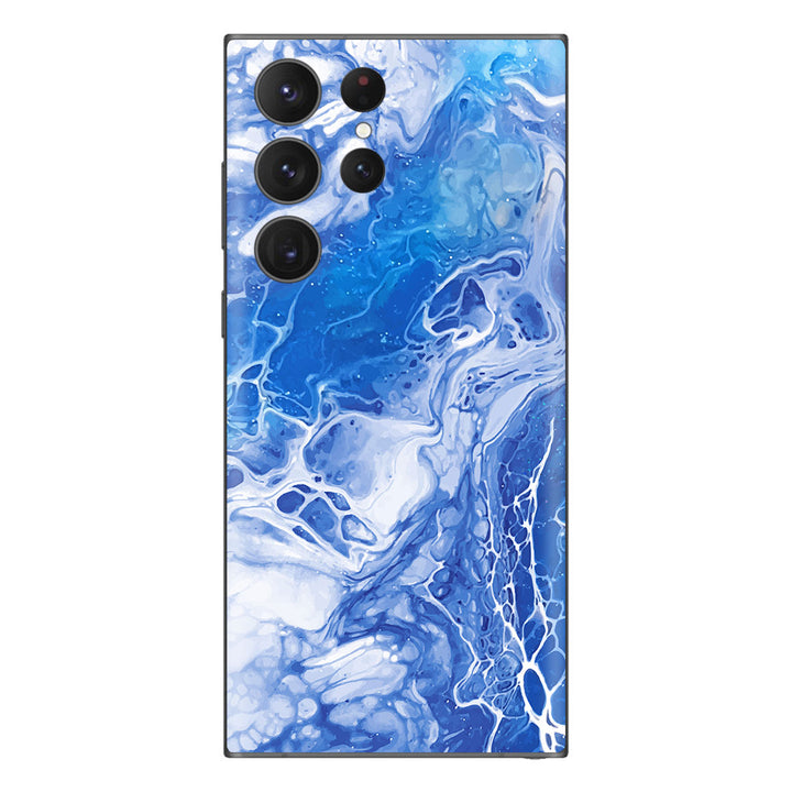 Galaxy S23 Ultra Oil Paint Series Blue Waves Skin