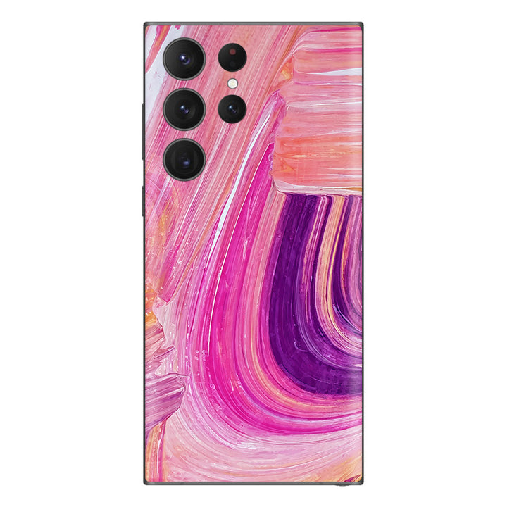 Galaxy S23 Ultra Oil Paint Series Pink Brushed Skin