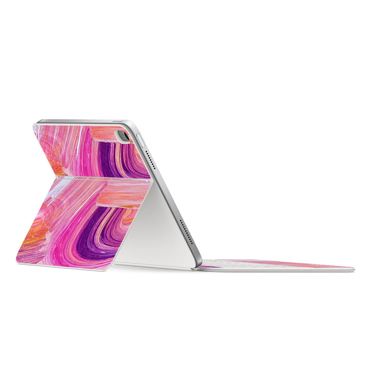 Magic Keyboard Folio for iPad (Gen 10) Oil Paint Series Pink Brushed Skin