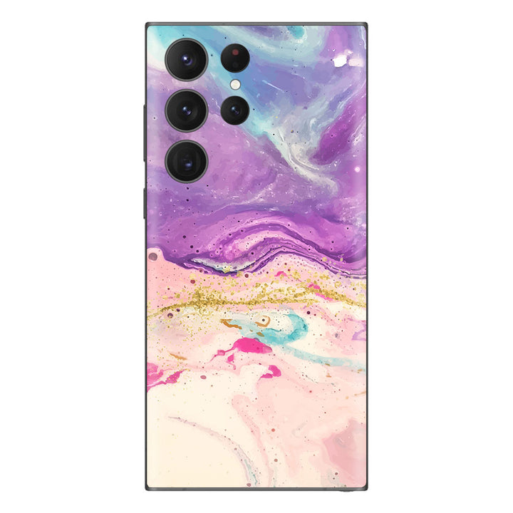 Galaxy S23 Ultra Oil Paint Series Purple Swirl Skin