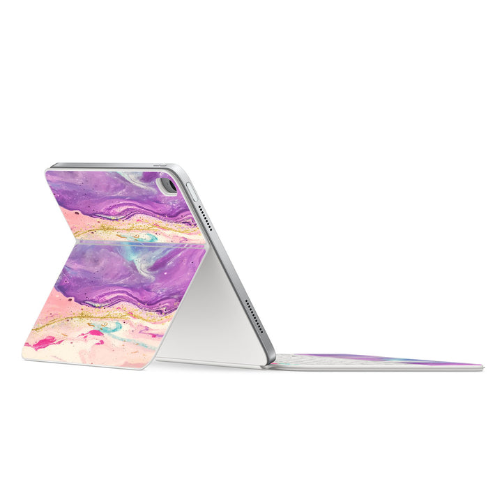 Magic Keyboard Folio for iPad (Gen 10) Oil Paint Series Purple Swirl Skin