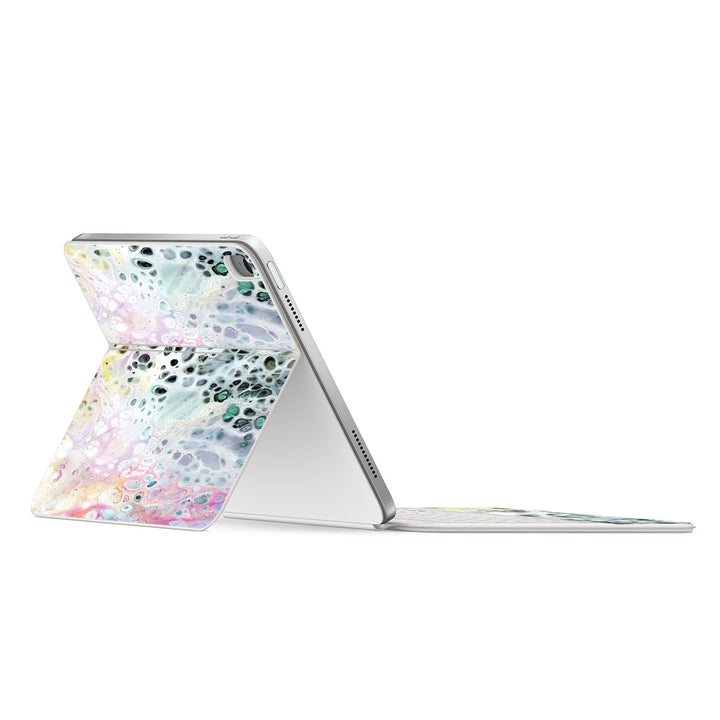 Magic Keyboard Folio for iPad (Gen 10) Oil Paint Series Rainbow Waves Skin