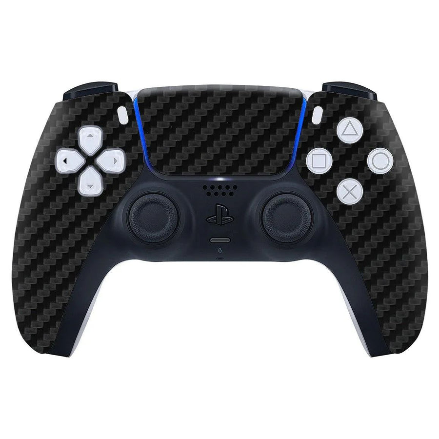 PS5 DualSense controller with a Carbon Series skin