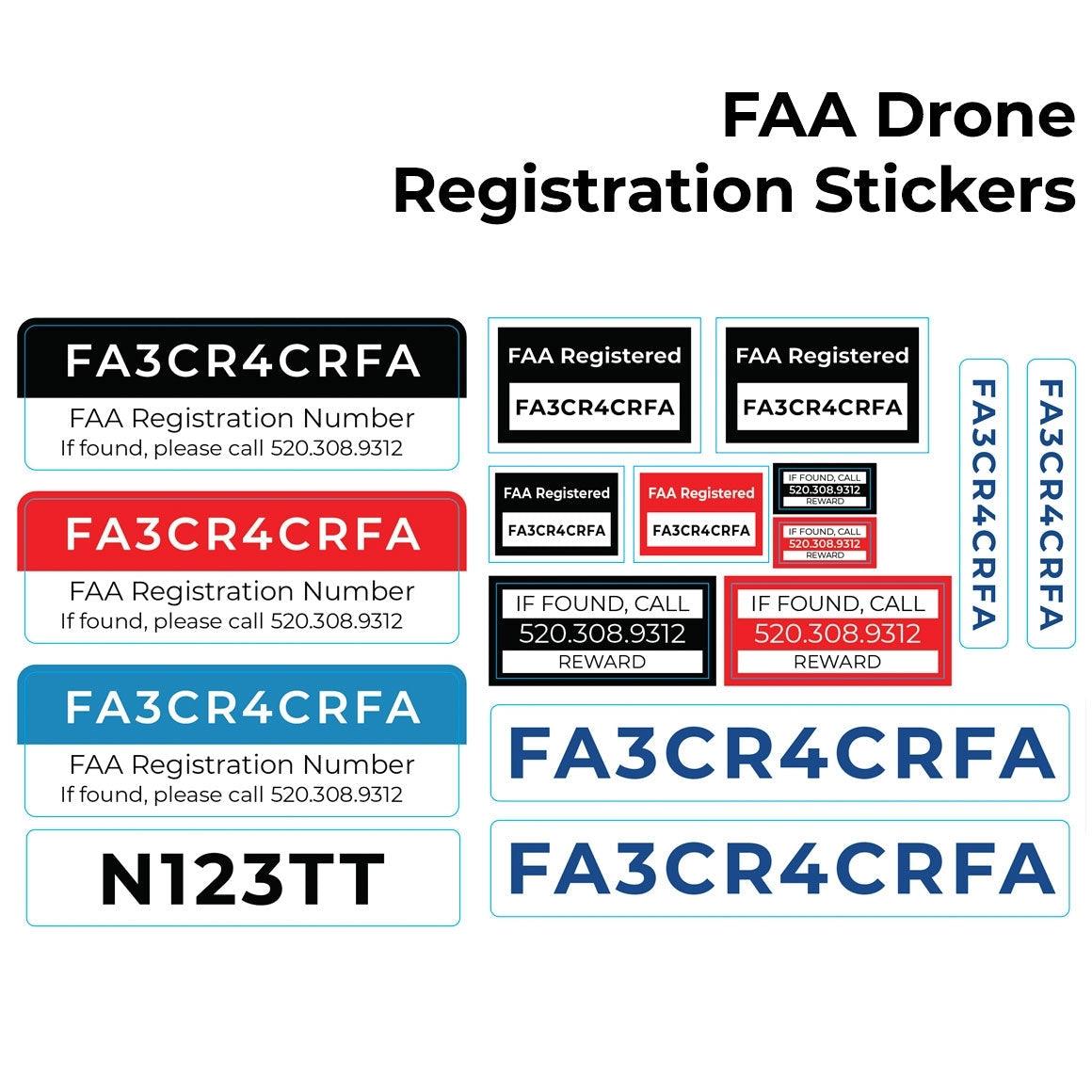 FAA/CAA Registration Sticker Bundle - Slickwraps