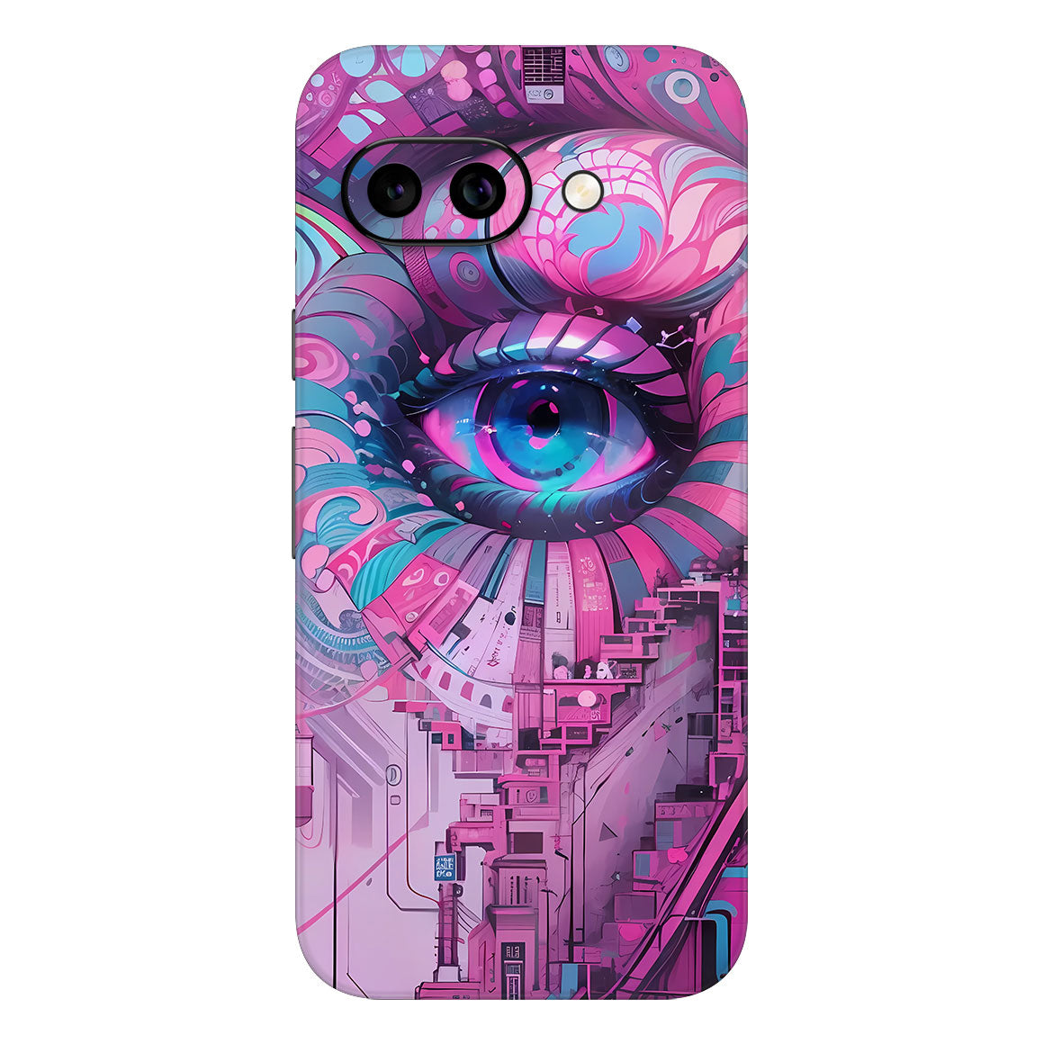 Pixel 9a AI Art Series City Eye Skin