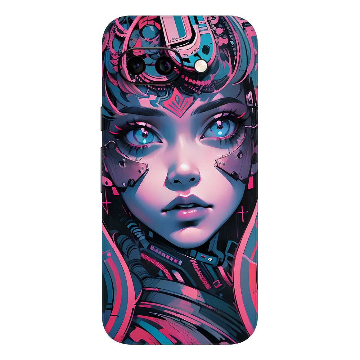 Pixel 9a AI Art Series Girl Robotic Skin