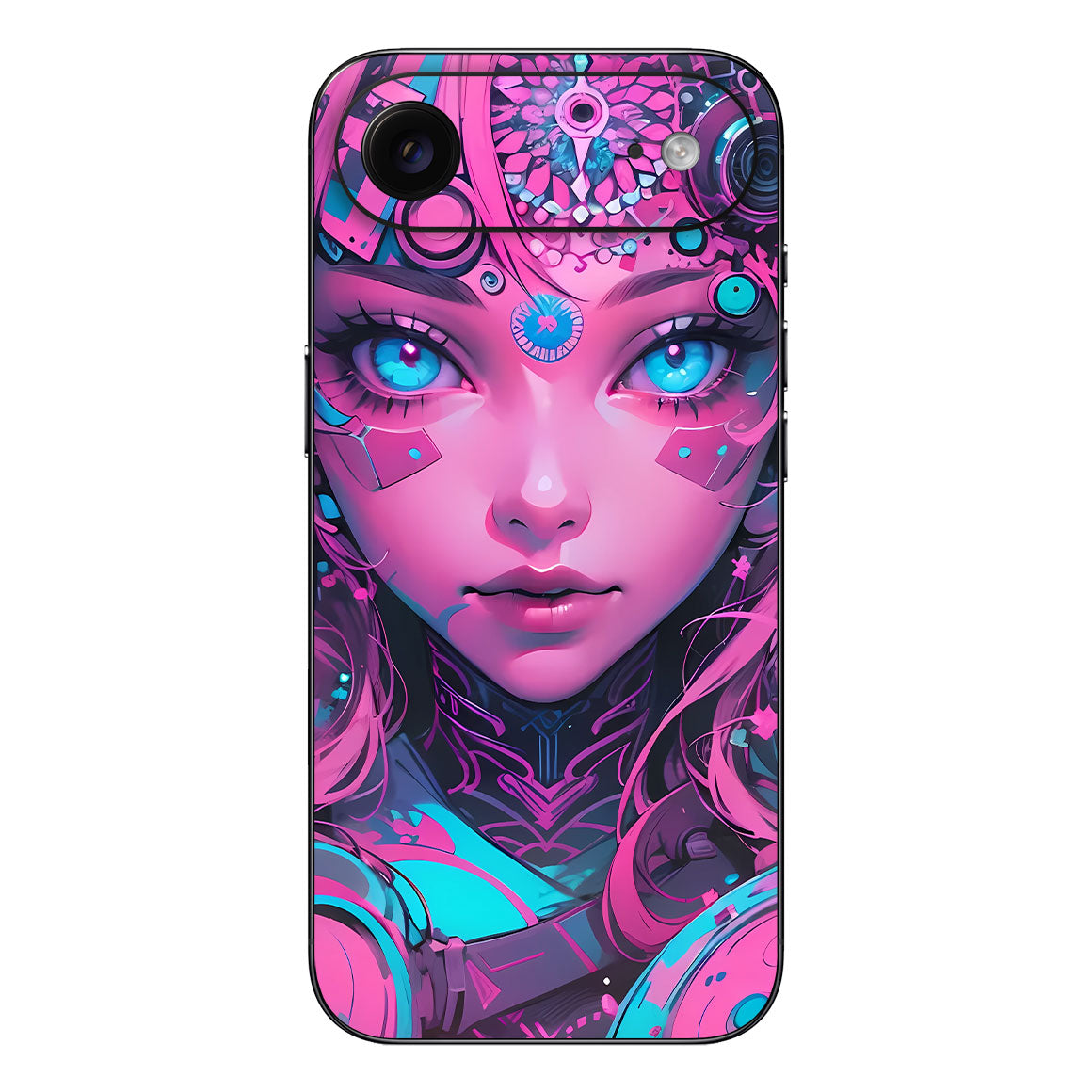 iPhone Air AI Art Series Robo Girl Pink Skin