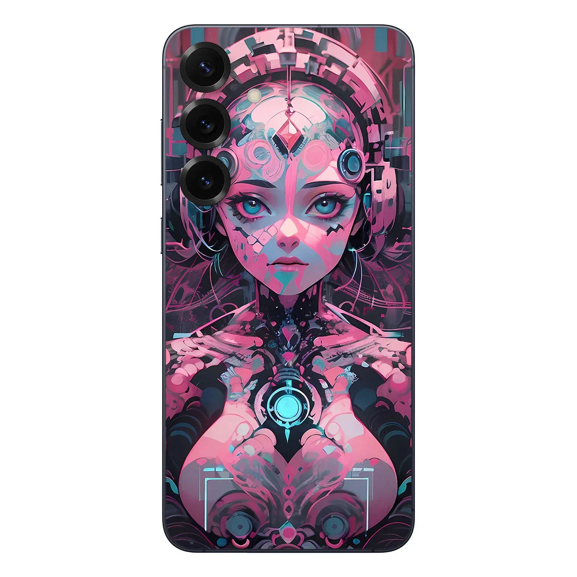 Galaxy S25 Plus AI Art Series Robotic Girl Pink Skin