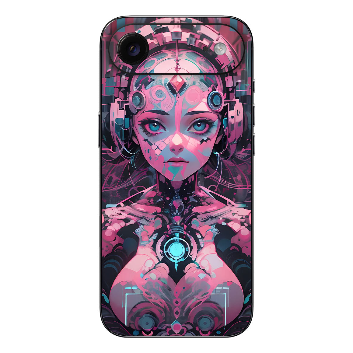 iPhone Air AI Art Series Robotic Girl Pink Skin