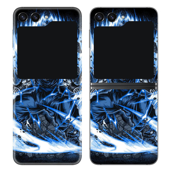 Galaxy Z Flip 5 Artist Series Blue Super Beast Skin