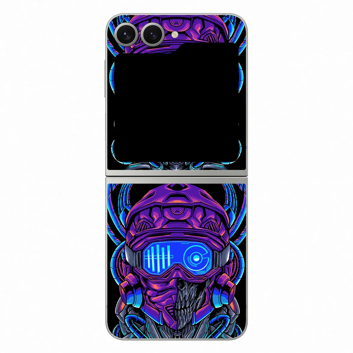Galaxy Z Flip 6 Artist Series Cyber Skull Skin