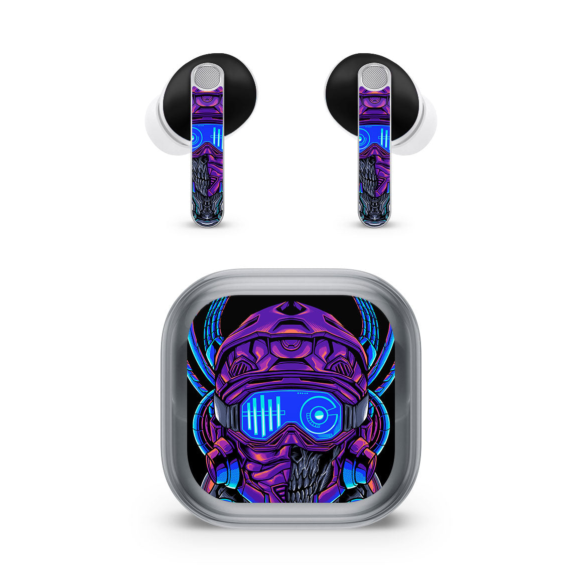 Galaxy Buds4 Pro Artist Series Cyber Skull Skin