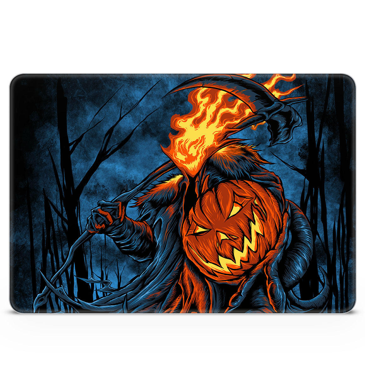 MacBook Neo Artist Series Flaming Pumpkin Skin
