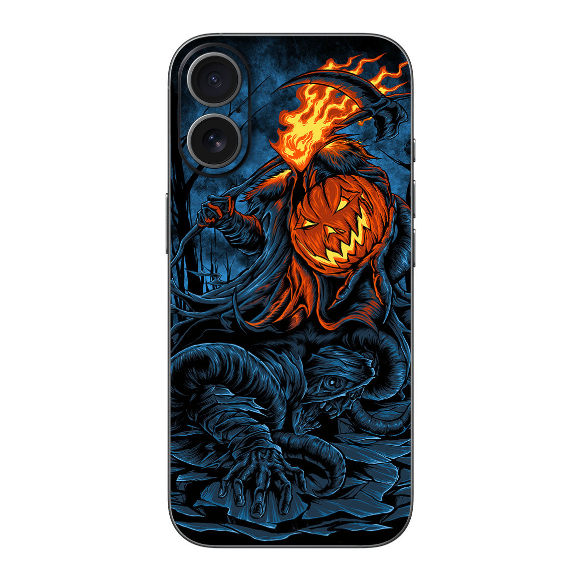iPhone 17 Artist Series Flaming Pumpkin