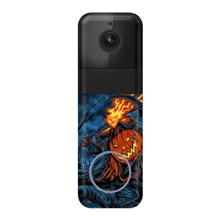 Wyze Video Doorbell Pro Artist Series Flaming Pumpkin Skin