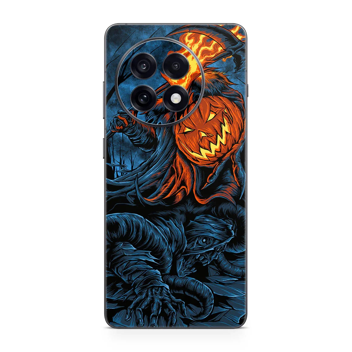 OnePlus 13R Artist Series Flaming Pumpkin Skin