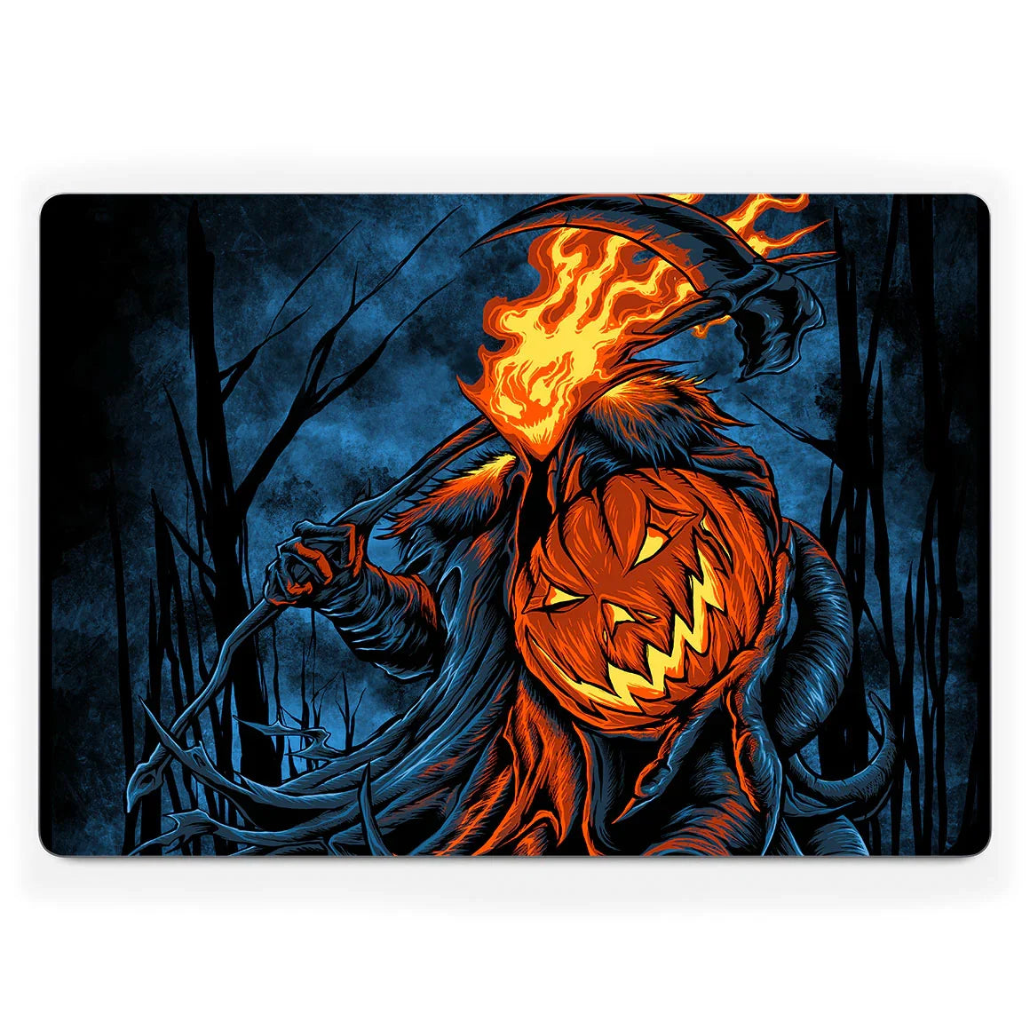 MacBook Pro 16" (2024 M4) Artist Series Flaming Pumpkin Skin
