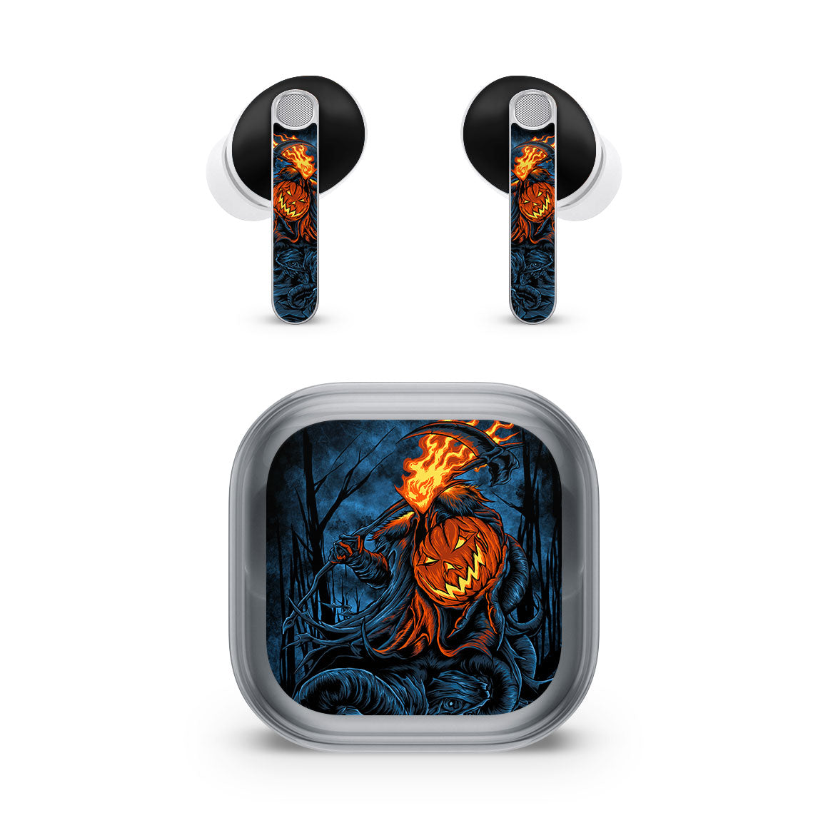 Galaxy Buds4 Pro Artist Series Flaming Pumpkin Skin