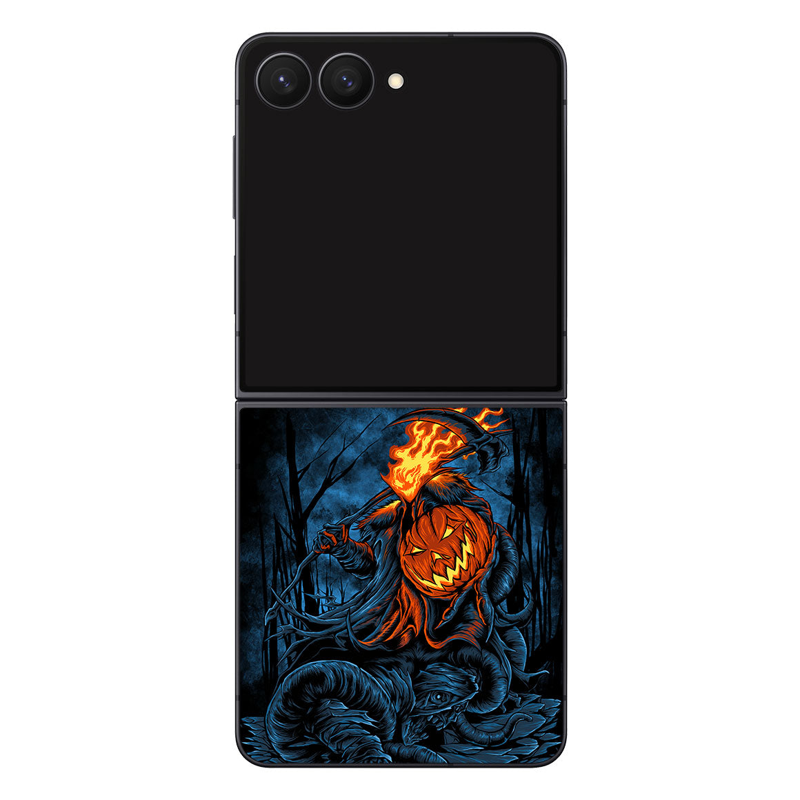 Galaxy Z Flip8 Artist Series Flaming Pumpkin Skin