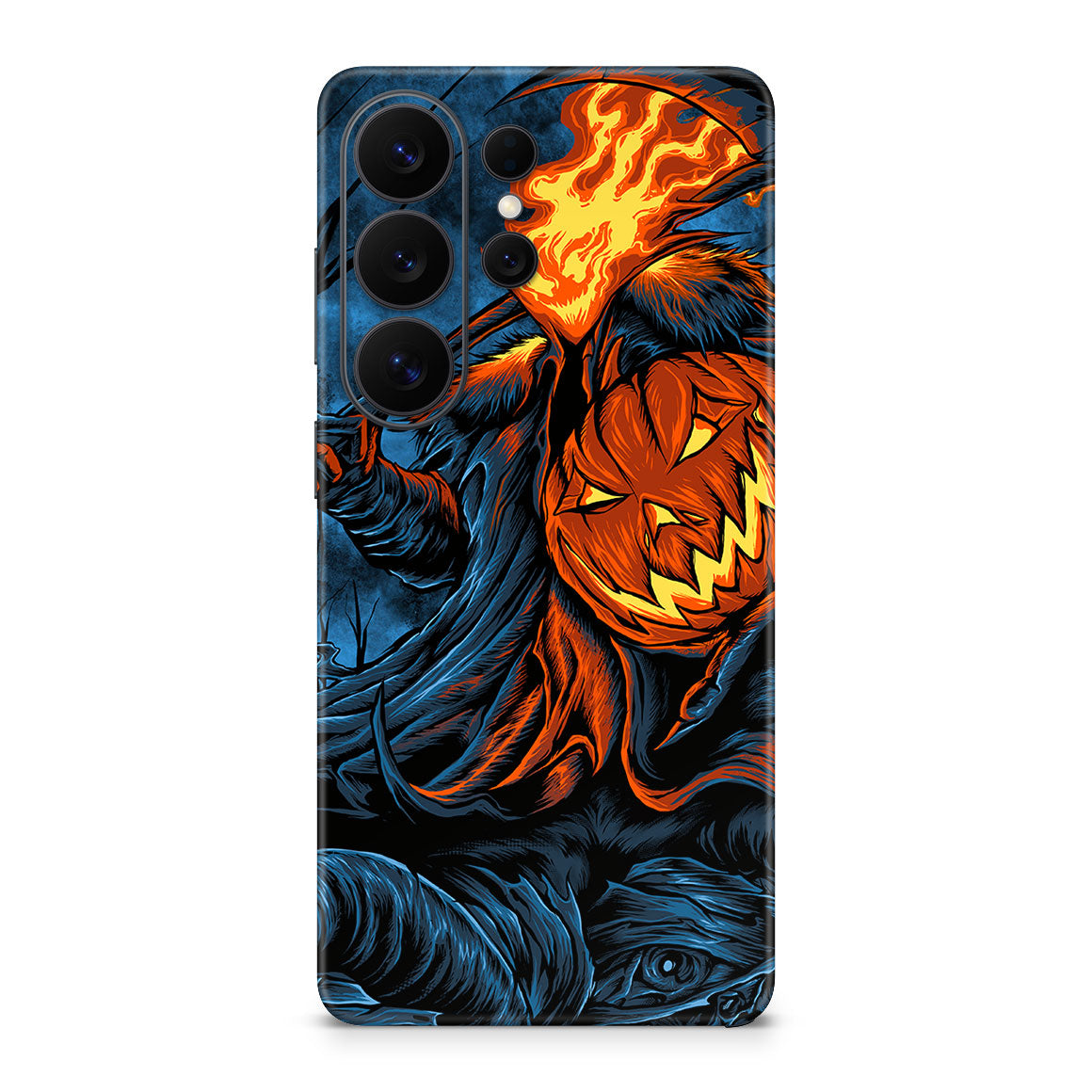 Galaxy S26 Ultra Artist Series Flaming Pumpkin Skin