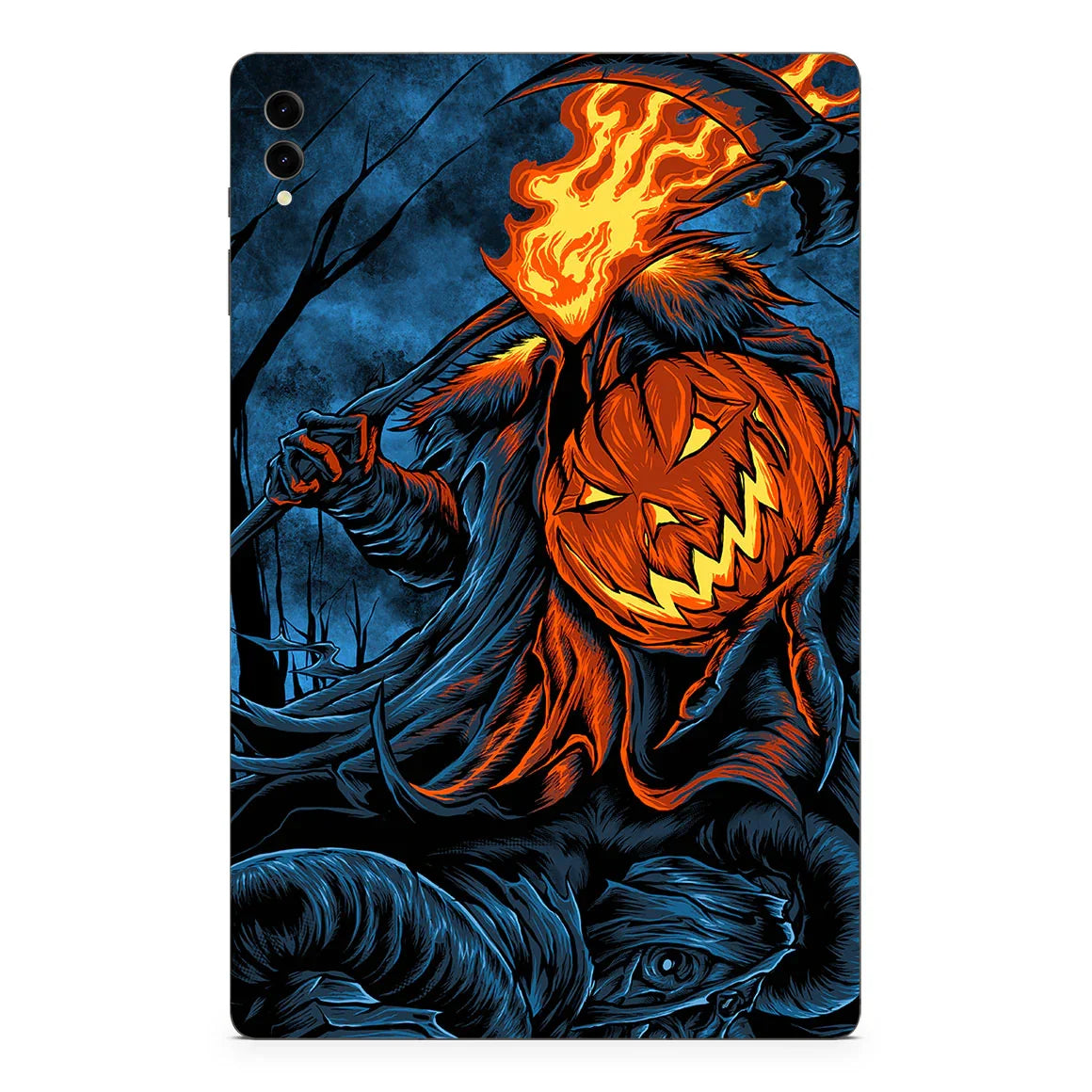 Galaxy Tab S9 Ultra Artist Series Flaming Pumpkin Skin