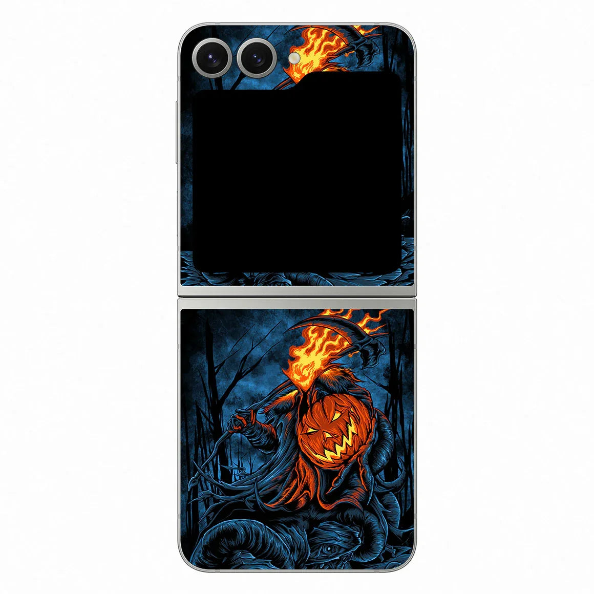 Galaxy Z Flip 6 Artist Series Flaming Pumpkin Skin