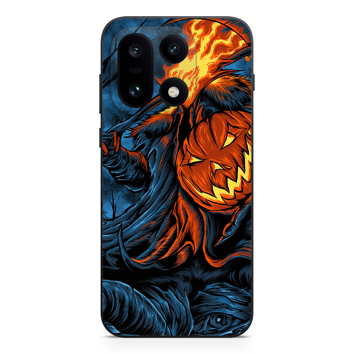 OnePlus 15 Artist Series Flaming Pumpkin Skin