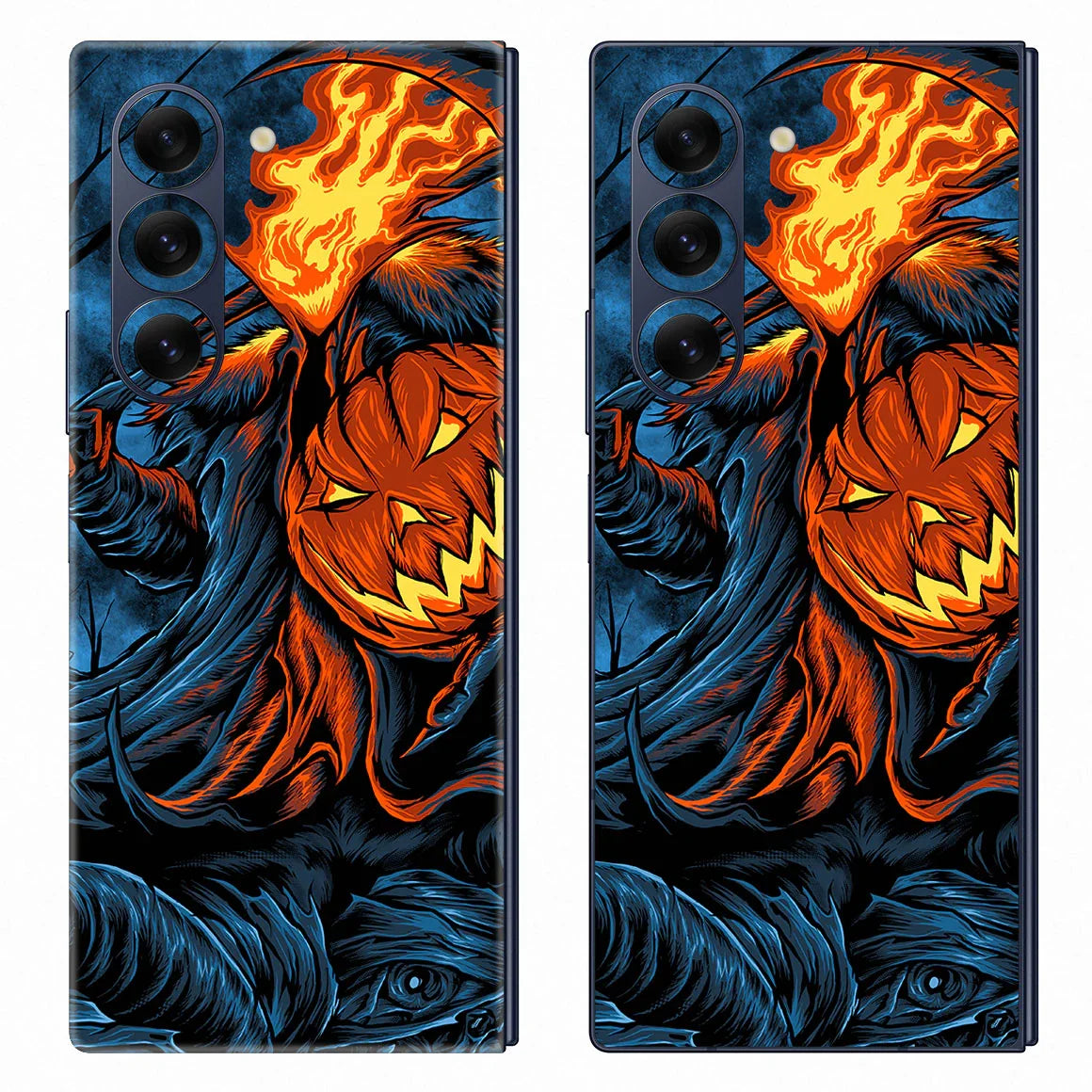 Galaxy Z Fold 6 Artist Series Flaming Pumpkin Skin