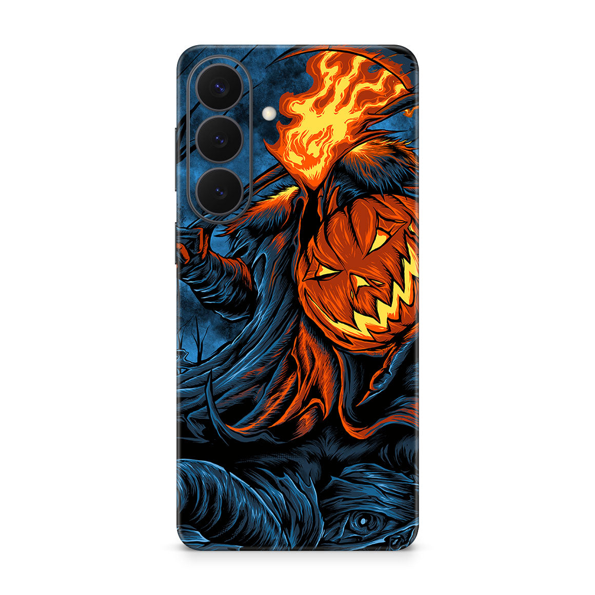 Galaxy S26 Plus Artist Series Flaming Pumpkin Skin