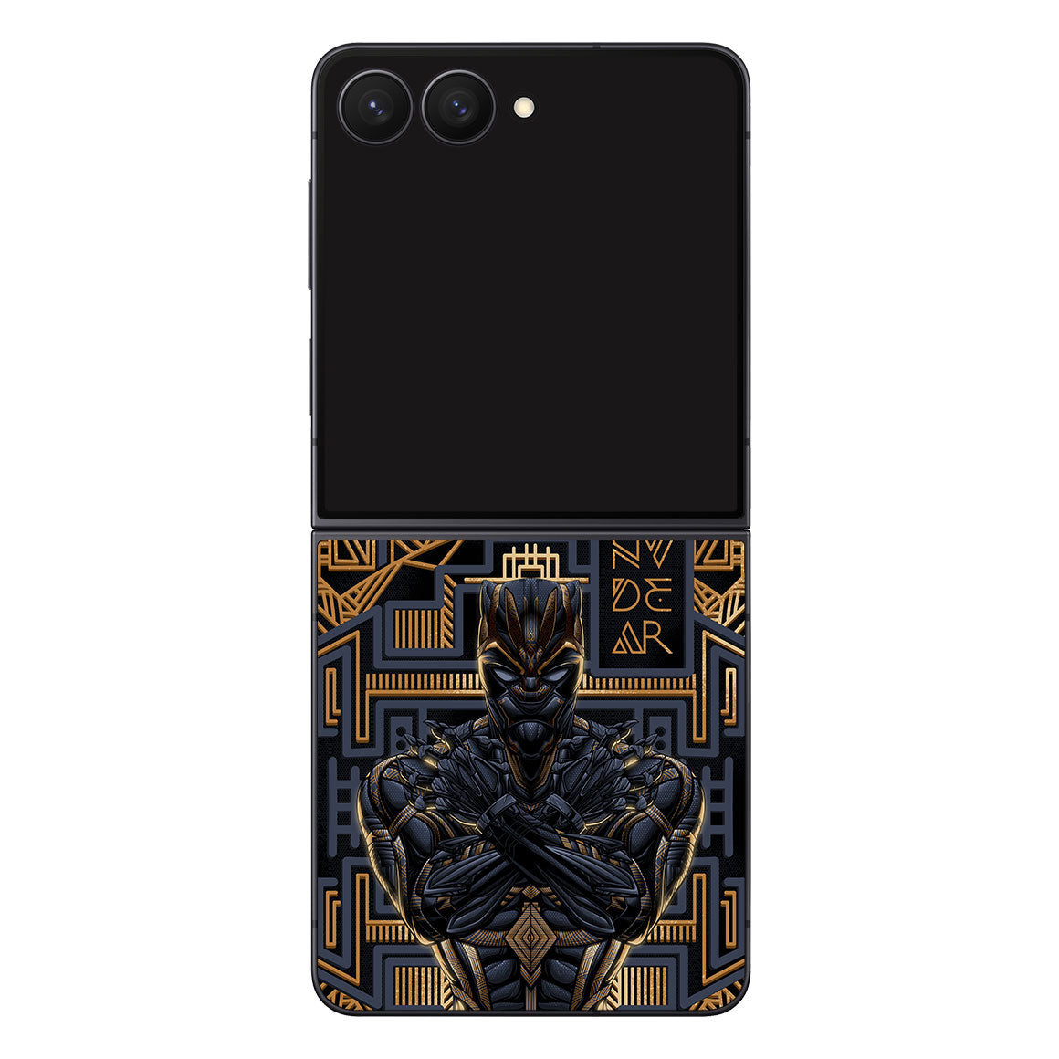 Galaxy Z Flip8 Artist Series Gold Panther Skin