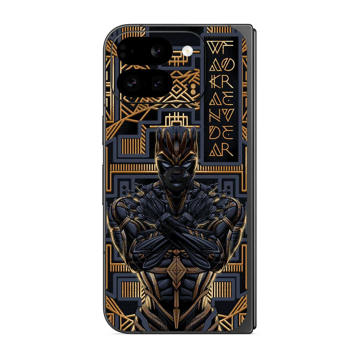 Pixel 9 Pro Fold Artist Series Gold Panther Skin