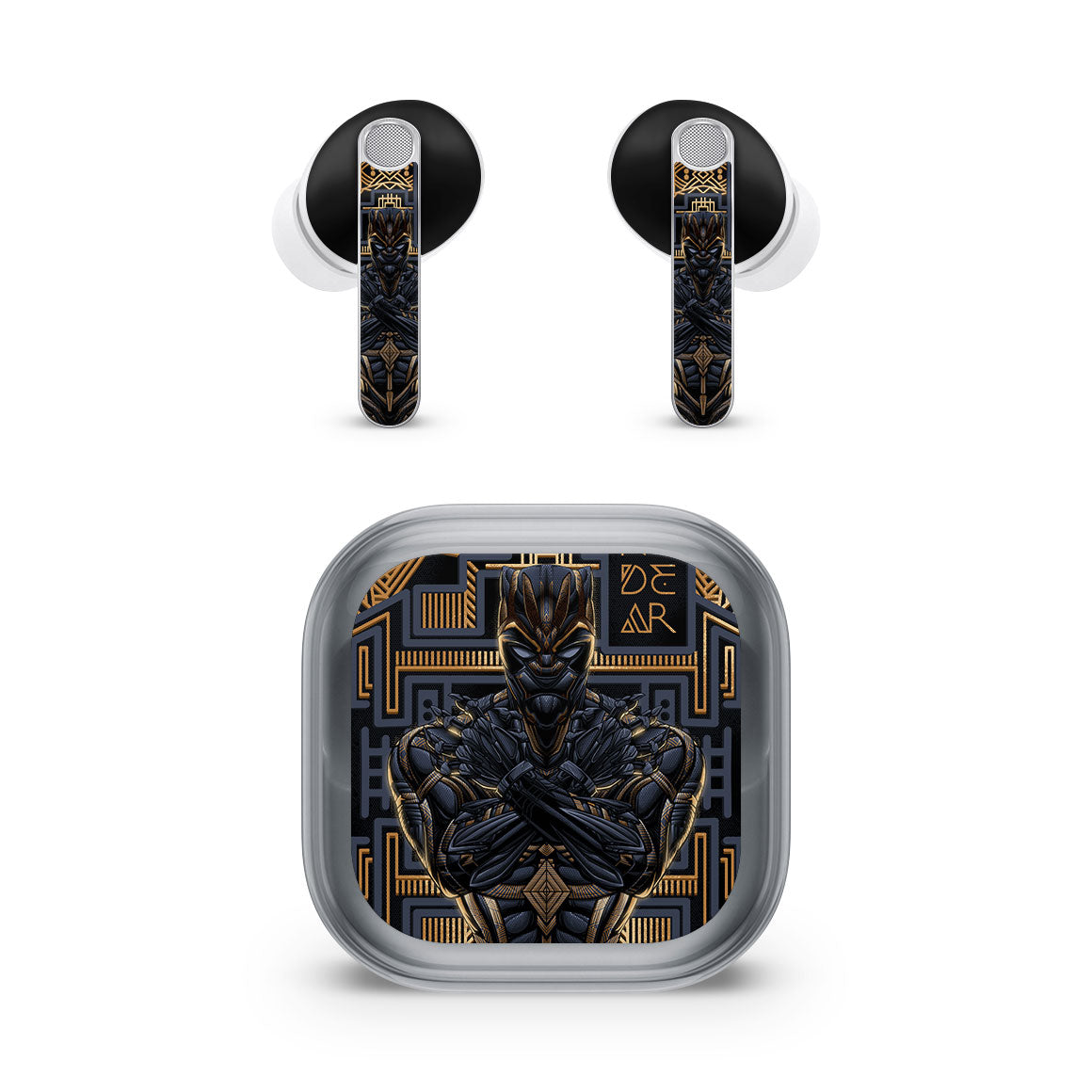 Galaxy Buds4 Pro Artist Series Gold Panther Skin