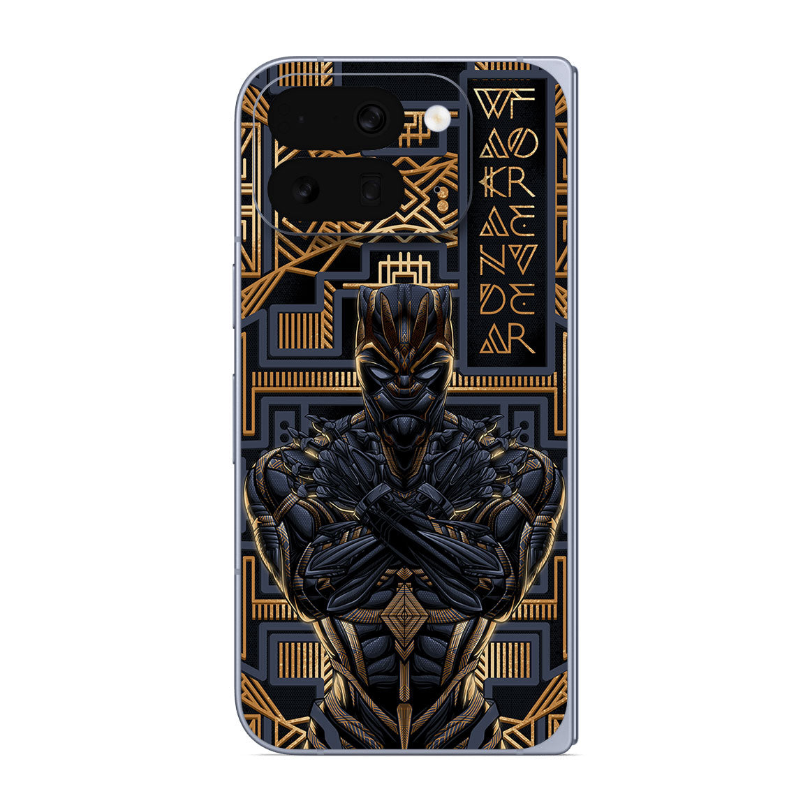 Pixel 10 Pro Fold Artist Series Gold Panther Skin