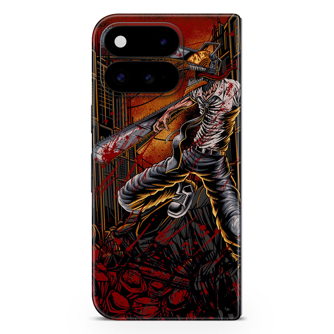 Pixel 11 Pro Fold Artist Series Saw Man Skin