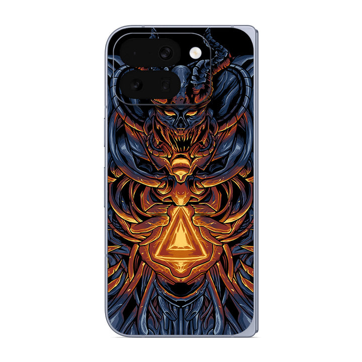 Pixel 10 Pro Fold Artist Series Skull Mecha Skin