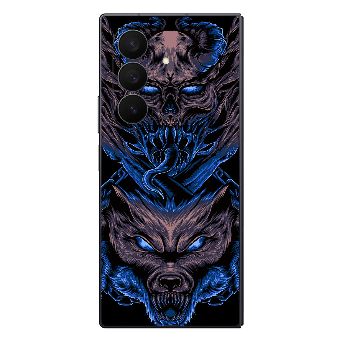 Galaxy Z Fold 7 Artist Series Skull Wolf Skin