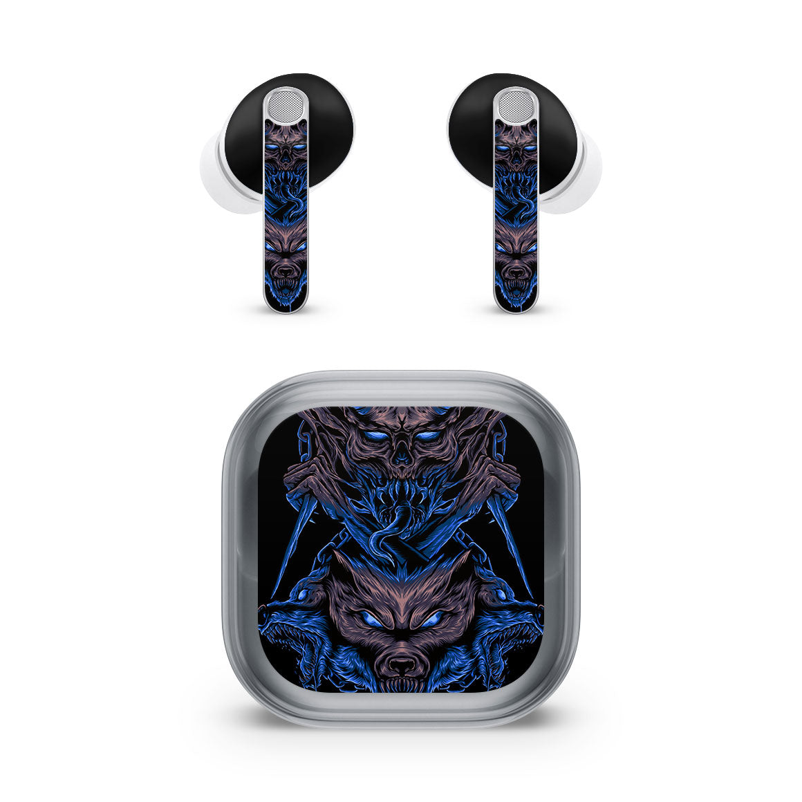 Galaxy Buds4 Pro Artist Series Skull Wolf Skin