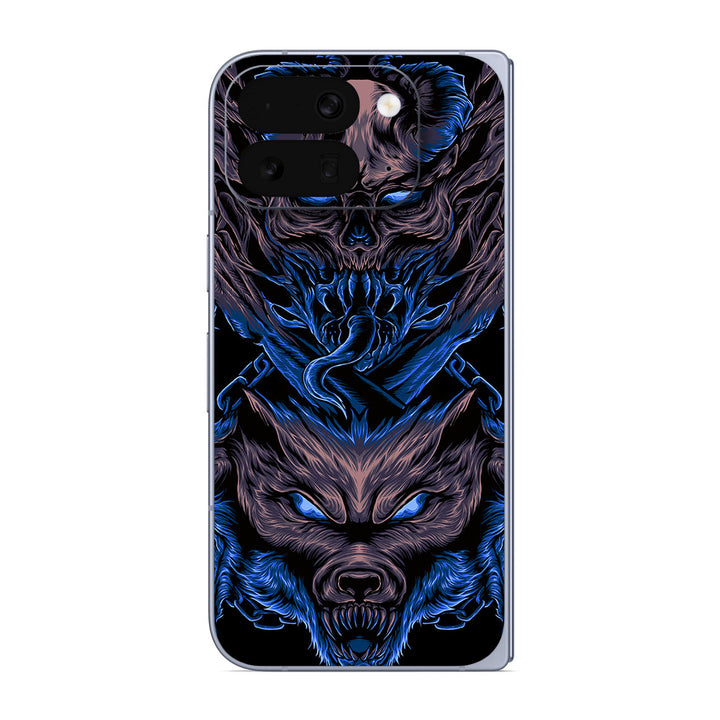 Pixel 10 Pro Fold Artist Series Skull Wolf Skin