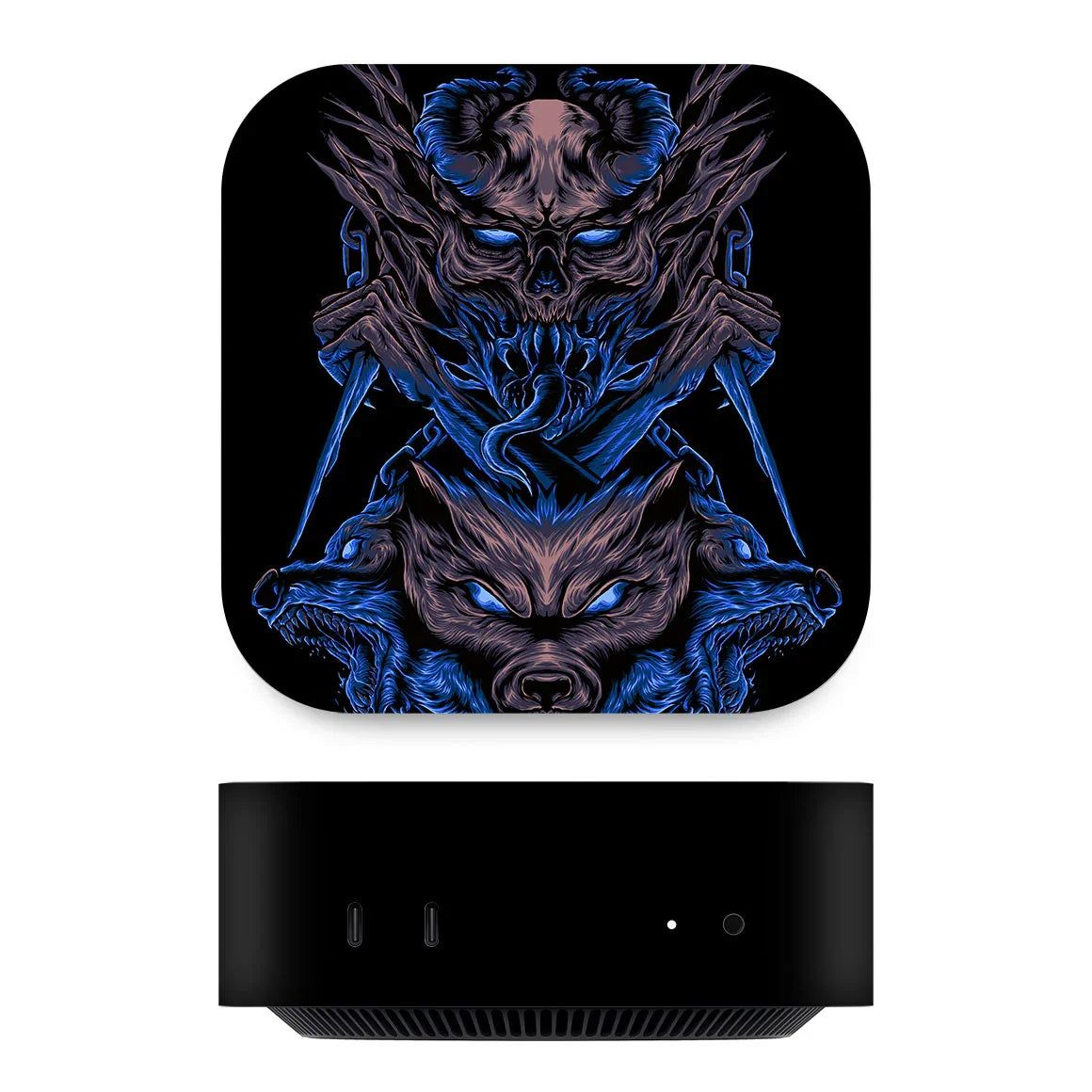Mac Mini M4 Artist Series Skull Wolf Skin