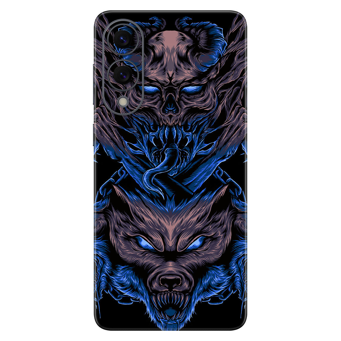 Galaxy S25 Edge Artist Series Skull Wolf Skin