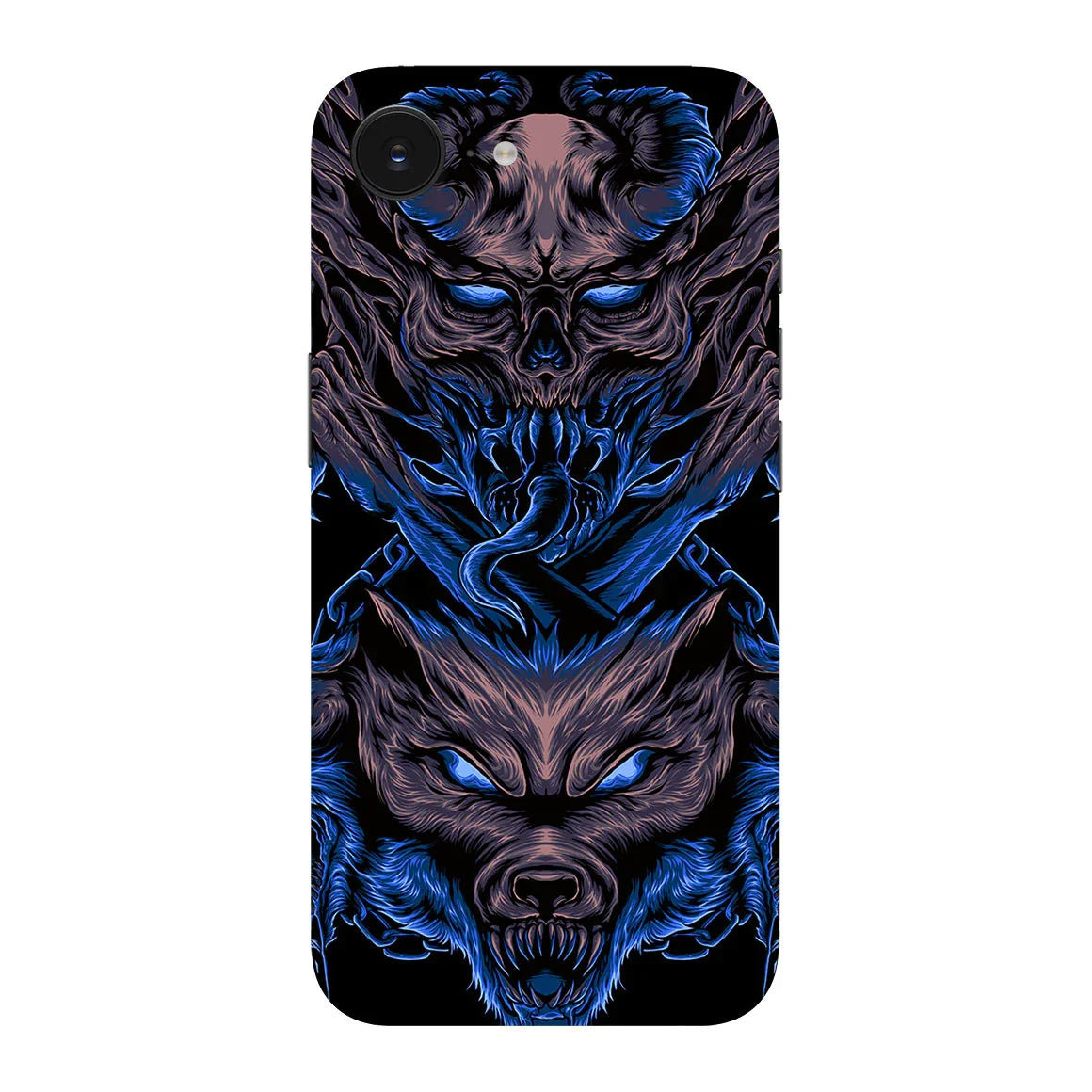 iPhone 16e Artist Series Skull Wolf