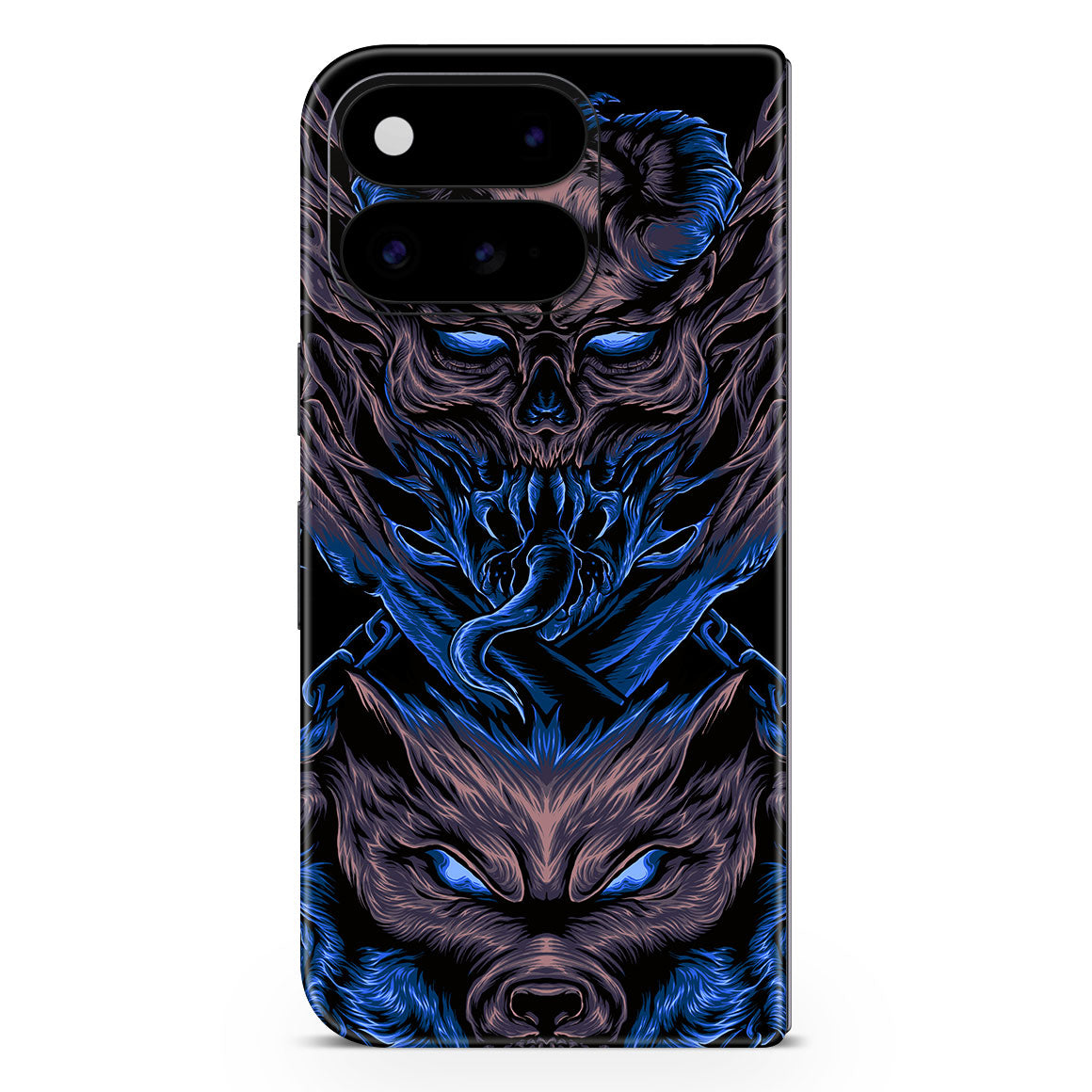 Pixel 11 Pro Fold Artist Series Skull Wolf Skin