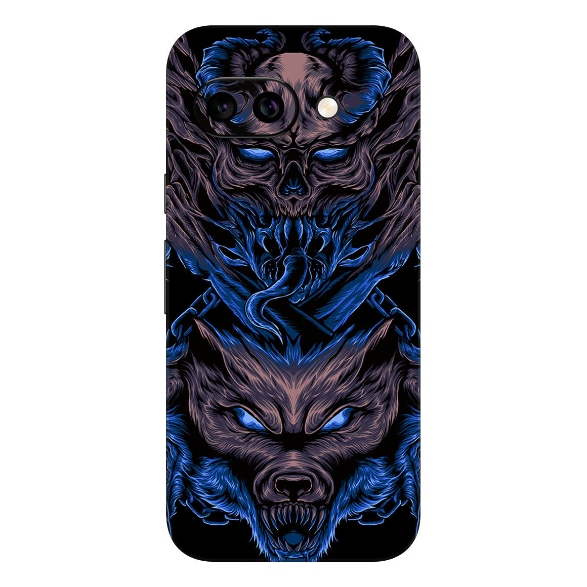 Pixel 9a Artist Series Skull Wolf Skin