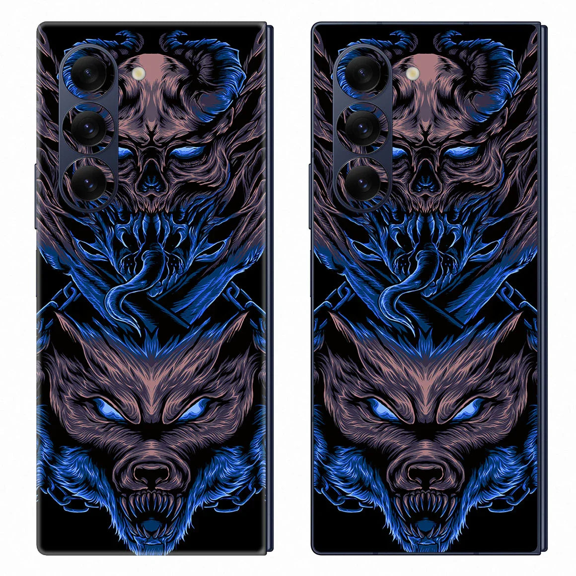 Galaxy Z Fold 6 Artist Series Skull Wolf Skin