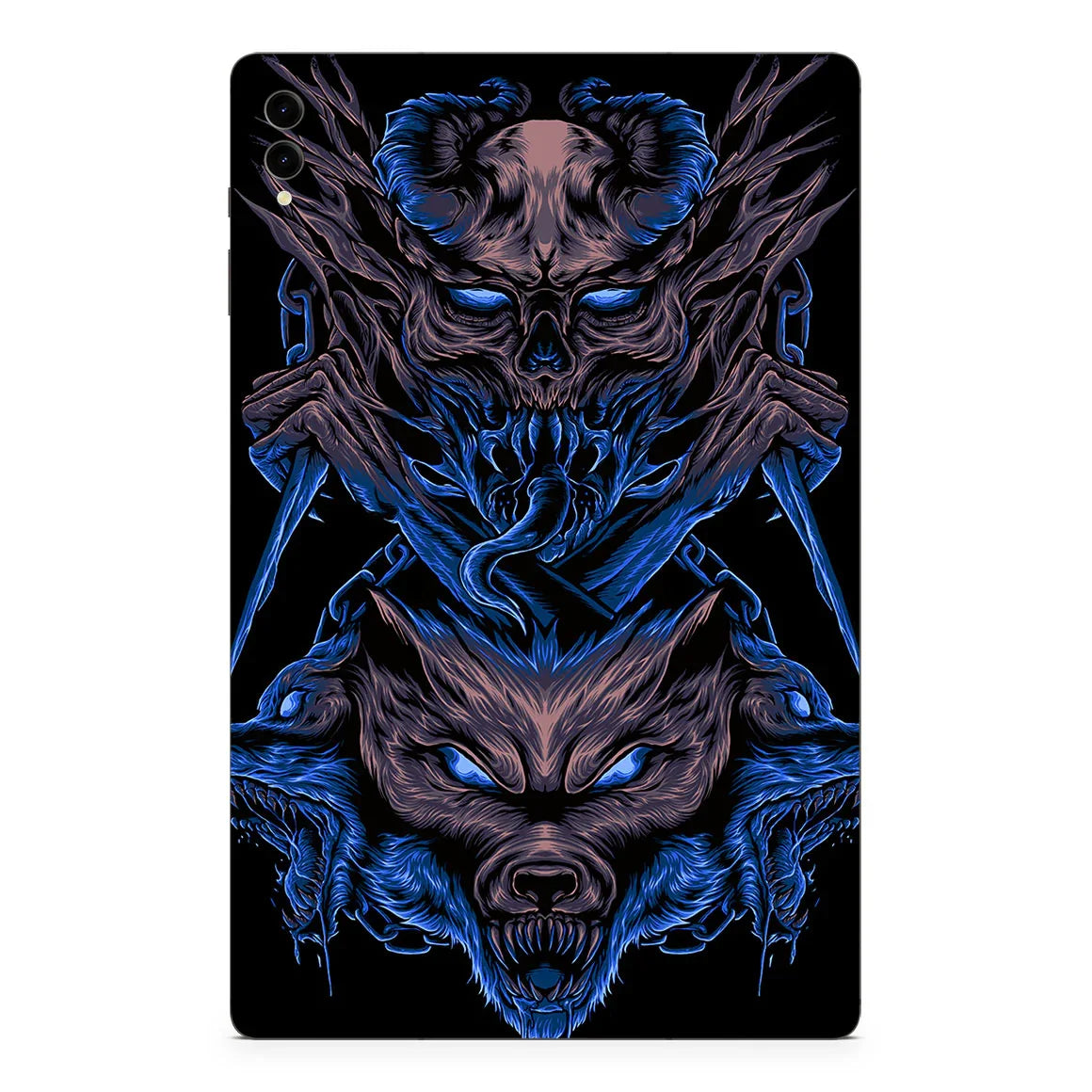 Galaxy Tab S9 Ultra Artist Series Skull Wolf Skin