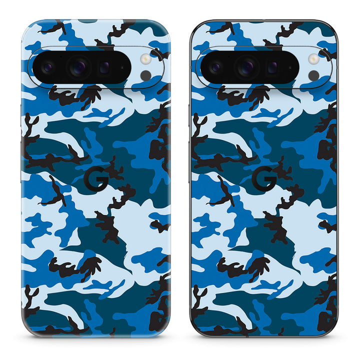 Pixel 10 Pro XL Camo Series Blue Skin