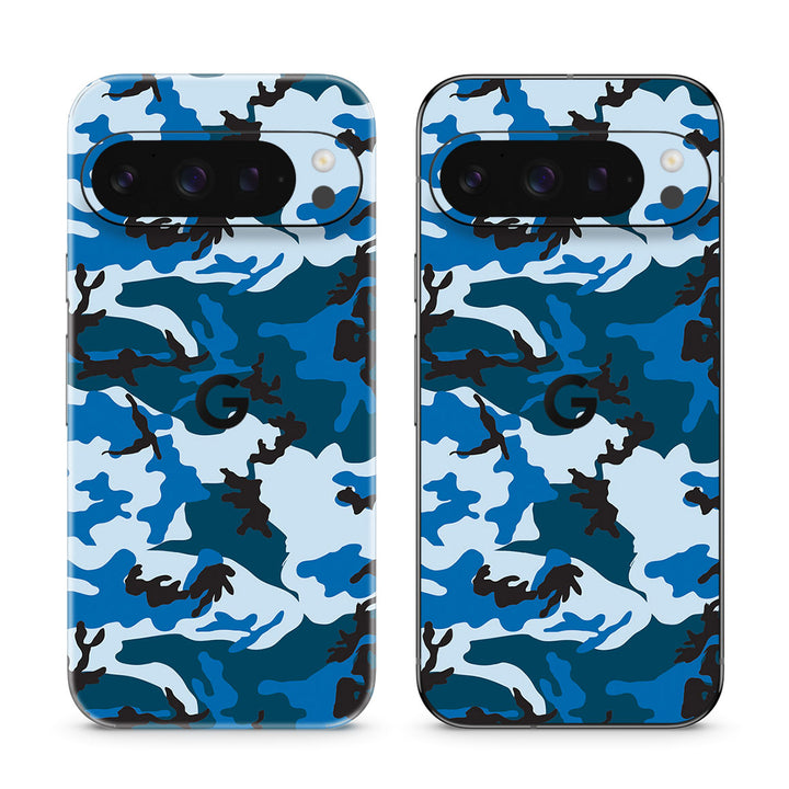 Pixel 10 Pro Camo Series Blue Skin