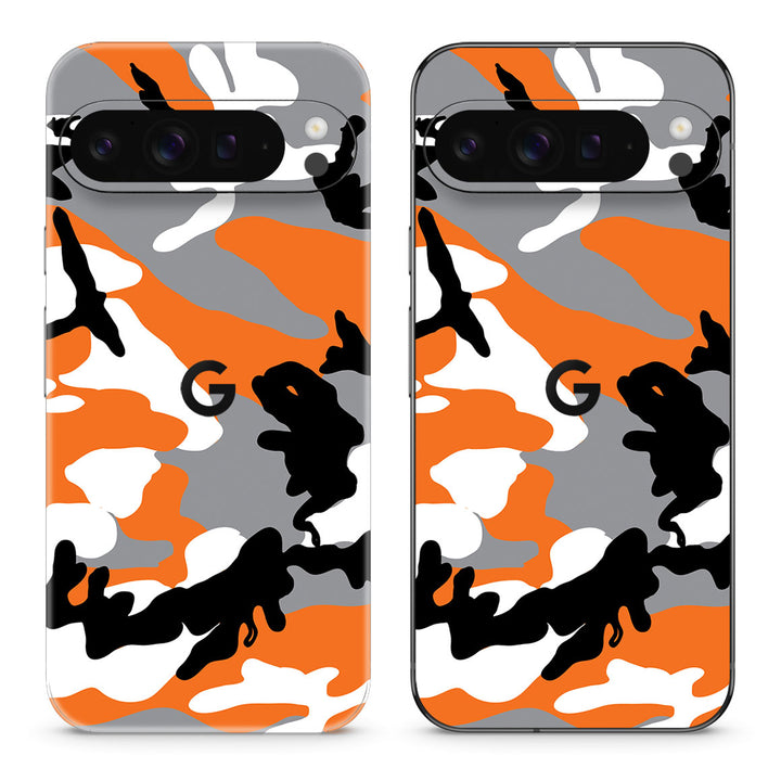 Pixel 10 Pro XL Camo Series Orange Skin